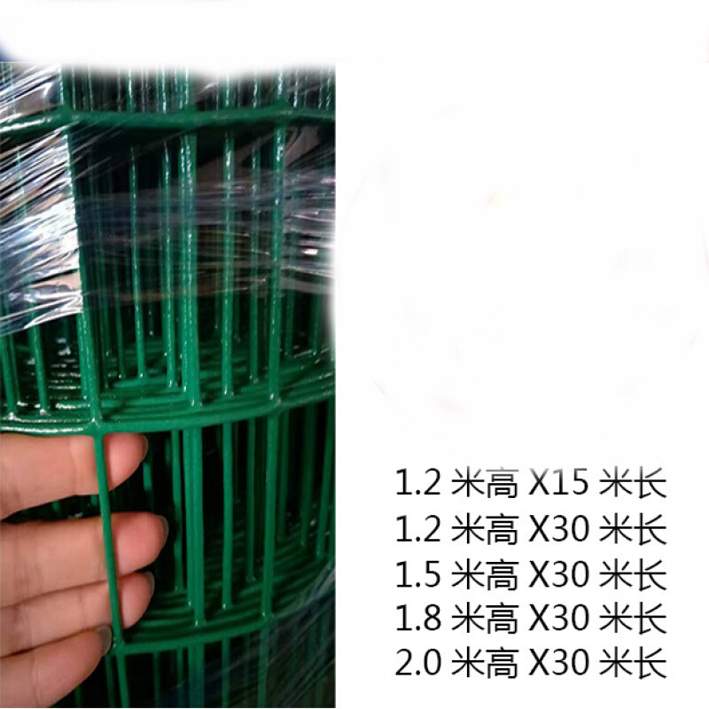 小孔细铁丝网围栏养殖网家用荷兰网养鸡网防护网钢丝网隔离网铁网_1 塑后2.3粗*6厘米孔*1.2米高*30米