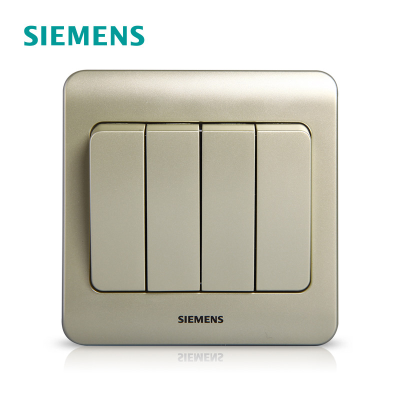 西门子(SIEMENS)开关插座 远景金棕系列四开单控5TA02411CC133