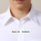 902新款夏季男士免烫正装商务短袖衬衫修身款职业白衬衣面试工作服 浅蓝色斜纹 37/14（95-108斤）