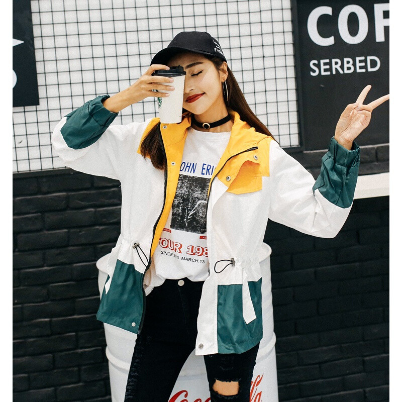 奔跑吧兄弟鹿晗同款衣服女迪丽热巴小个子风衣