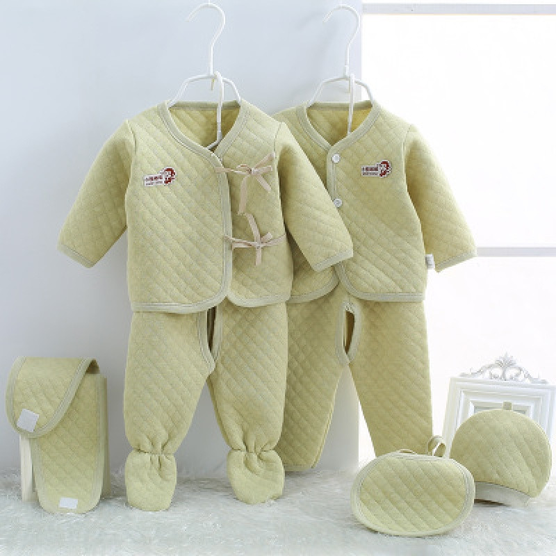 新生儿衣服0-3个月冬季纯棉宝宝保暖衣初生婴