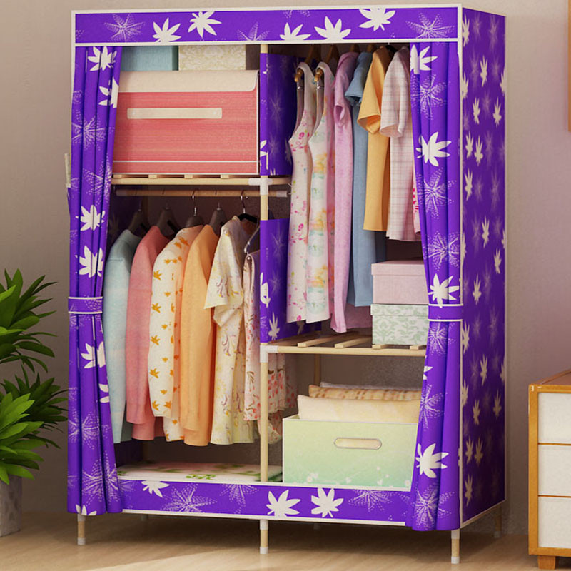 家时光实木布衣柜布1米-160木层 紫色枫叶