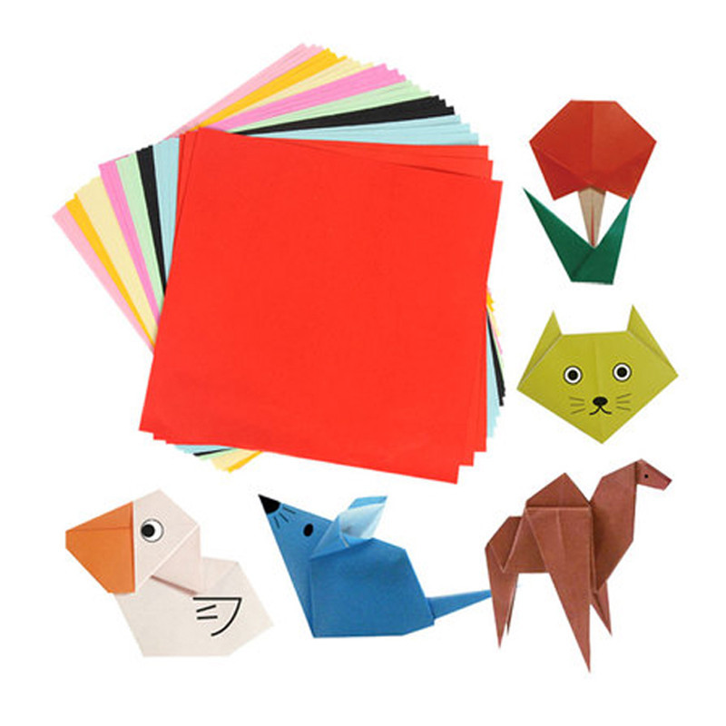 300张 彩色材料纸 幼儿园手工折纸剪纸材料 幼儿园手工彩纸 幼儿园