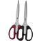 得力(deli)6010办公剪刀 家用厨房缝纫剪纸刀 颜色随机 1把(长210mm) 红色