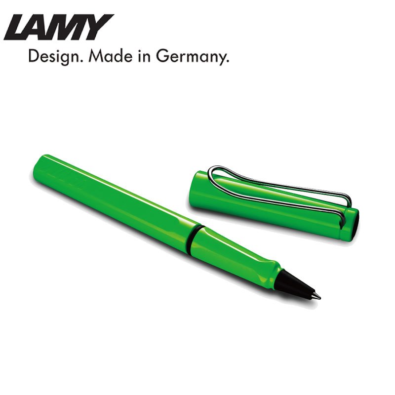 凌美(LAMY)狩猎者苹果绿宝珠笔签字笔蓝色笔芯