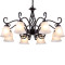 欧普照明客厅餐厅美式吊灯欧式中式吊线灯创意个性灯具北欧卧室灯 经典美式8头送黄光