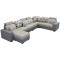 莱柯檑 沙发 布艺沙发现代简约U型沙发组合大户型布艺沙发客厅整装转角沙发 两件套【送茶几】