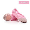 成人幼儿舞蹈鞋软底练功鞋跳舞鞋帆布瑜伽鞋芭蕾舞鞋 精品皮头粉红色10 34码