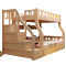 硕木居 实木儿童床 上下床高低床母子床上下铺双层床子母床全松木 简约现代卧室木质家具 直梯款上1米下1.2米