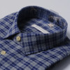 美尔雅（MAILYARD）长袖衬衫 法兰绒商务休闲男士纯棉磨毛衬衣厚 512 40码 蓝灰色格纹