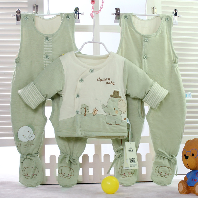 婴儿棉衣套装0-1岁婴幼儿春秋装3-6-9个月男女