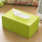 创意简约家用皮革纸巾盒客厅欧式长方形桌面收纳盒车用餐巾抽纸盒 小号-灰色