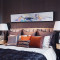床头画现代简约中式床头卧室装饰画酒店宾馆客房挂画抽象定制油画 写意