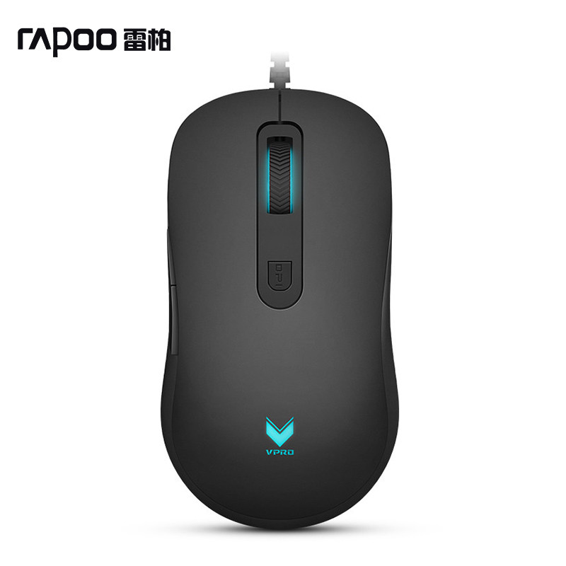 雷柏V22（Rapoo） 电竞游戏鼠标 有线中鼠宏编程英雄联盟守望先锋LOLCF （黑色）
