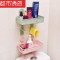 卫生间皂托洗漱台架浴室吸盘肥皂盒双层香皂盒沥水置物架壁挂 浅粉色