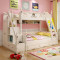 优漫佳 儿童床实木高低床上下床儿童家具家装节美式欧式子母床双层床 1.35*1.9米高低床+拖床