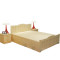 硕木居 实木床1.5米单人床1.2全松木双人床1.8米大床成人床简易床木板床 1350mm*2000mm清漆款-加强型有双抽单体