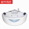 三角形扇形浴缸亚克力独立式双人冲浪按摩恒温加热浴盆1.1-1.6米 &asymp1.3m (不带玻璃)B款式空缸配置