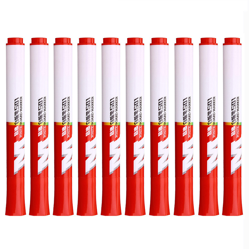 晨光(M&G)AWMY2201可擦白板笔10支/盒2盒装 大头笔可擦笔 会议书写笔 展示板笔 水性笔记号笔 红色