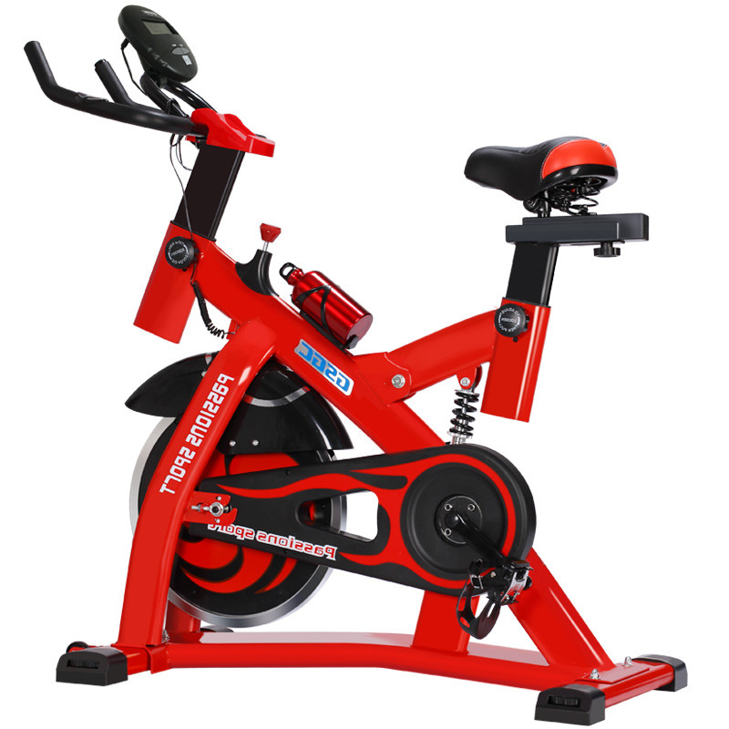GSGC动感单车家用智能健身车室内静音健身房器材减肥运动自行车 S9005红色减震智能款