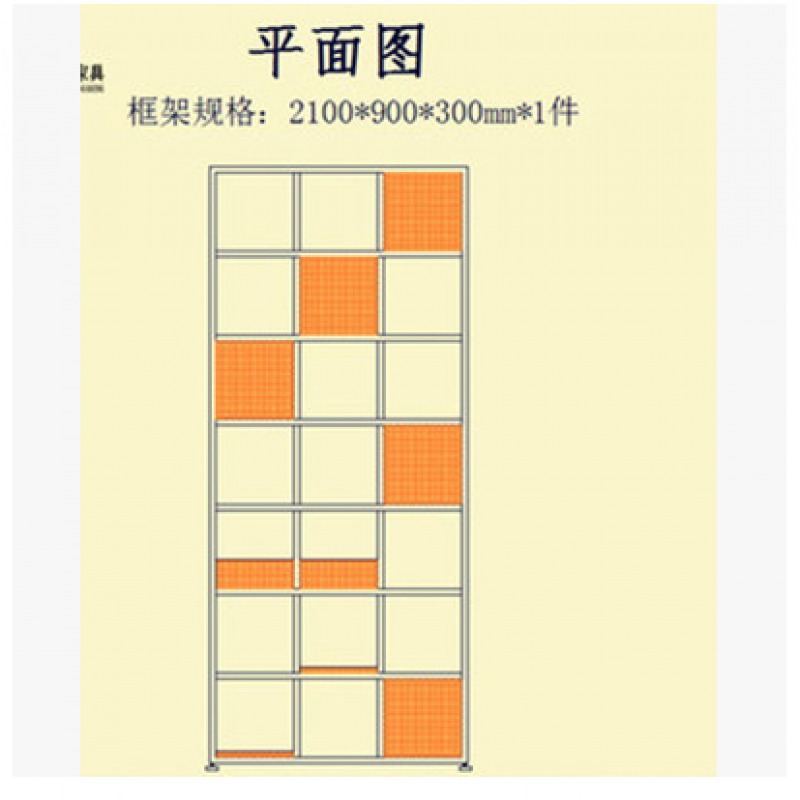 loft工业书架北欧木格子花架置物架办公室创意屏风隔断客厅玄关架 高210宽90深30