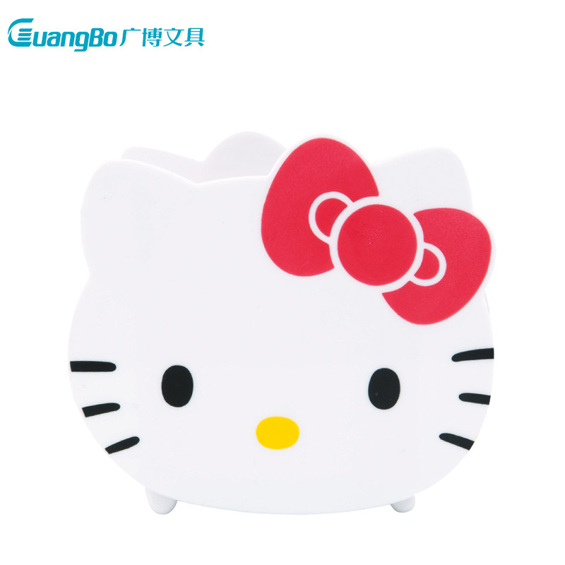 广博(GuangBo)KT86191 HelloKitty造型笔筒(2个) 笔座 桌面办公文具用品 颜色随机