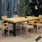 创意新款美式loft餐桌椅组合简约现代实木桌长桌餐厅饭桌原木桌子200*80*75厚度5c 180*80*75厚度8cm