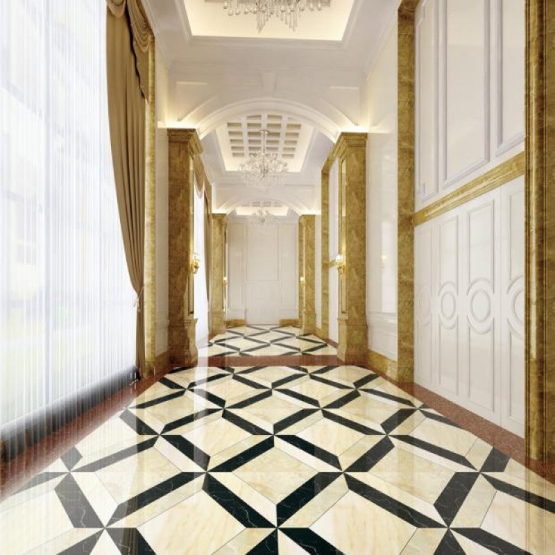 欧式客厅拼花砖800X800客厅地砖瓷砖玄关拼图地毯砖无限拼接