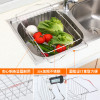 304不锈钢水槽沥水篮可伸缩洗菜盆滤水篮洗菜盆水池晾碗架沥水架