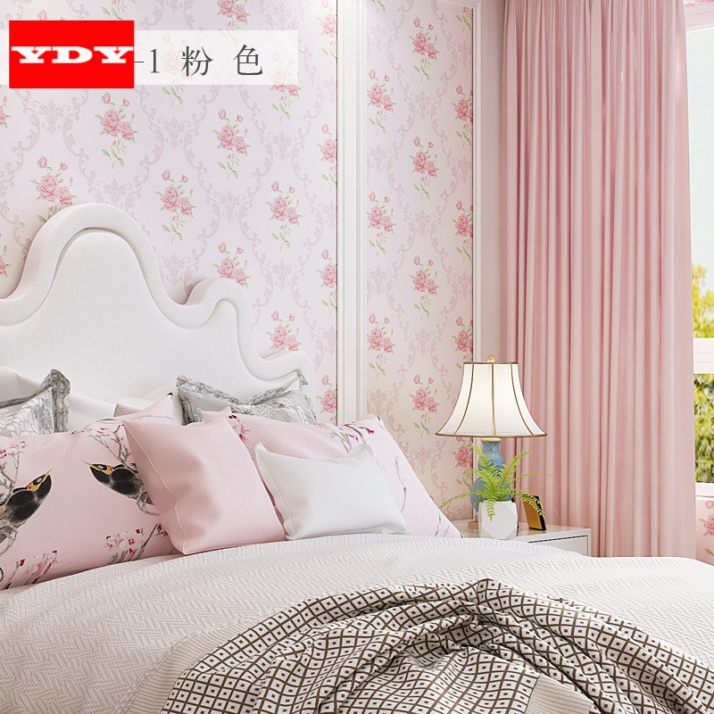 时尚简约欧式浮雕壁纸AB搭配环保无纺墙纸客厅卧室婚房电视背景 EN220-1粉色