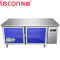 乐创(lecon) 冷藏(玻璃门)1.5米工作台商用冰箱冰柜直冷卧式冷柜 不锈钢冷冻保温厨房操作台 机械控温