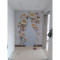 欧式3d立体墙纸玄关花瓶客厅走廊背景墙壁纸过道竖版大型壁画_2 无缝草编布/每平米