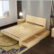 实木床厂家直销实木双人床1.8米卧室松木床1.5米简约儿童单人床 1.8*2.0m标准床+1个床头柜+5公分棕垫