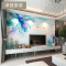 中国风水墨大型壁画电视背景墙壁纸壁画客厅卧室无纺布壁纸现代 无缝油画布一平米
