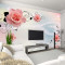 无缝定制壁画墙纸卧室沙客厅3d立体玫瑰花朵电视背景墙壁纸墙布 水晶凹凸壁画布