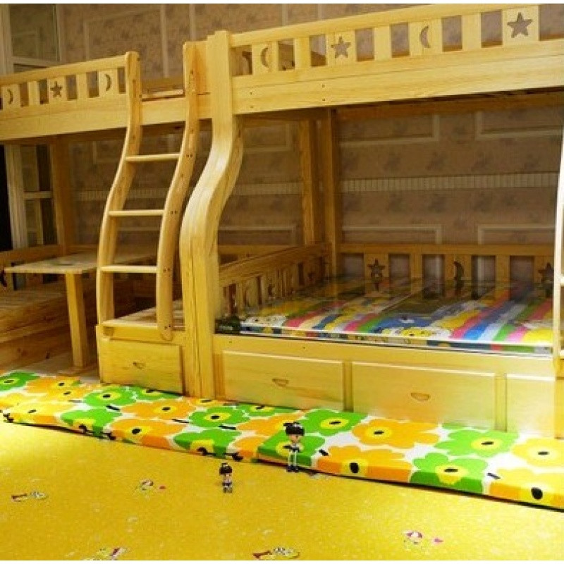 磨工程革商用PVC地板革家庭工厂车间用地垫实心塑胶地纸 默认尺寸 明黄色牛筋黄色卡通