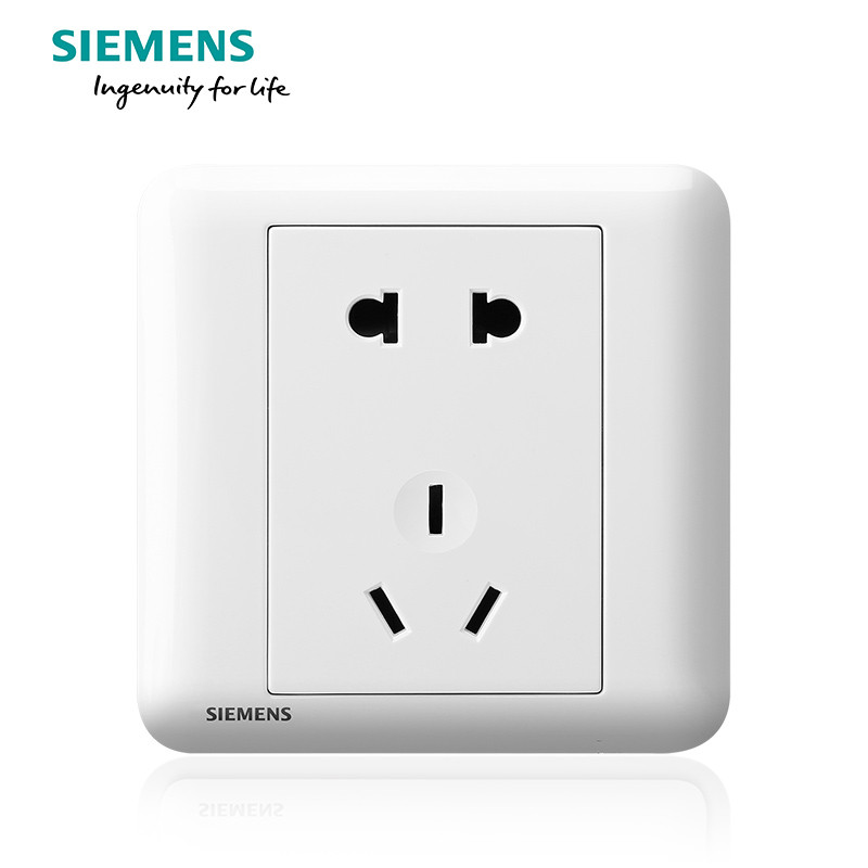 西门子(SIEMENS)开关插座 皓睿玉釉白系列10A五孔电源插座5UB01143NC01