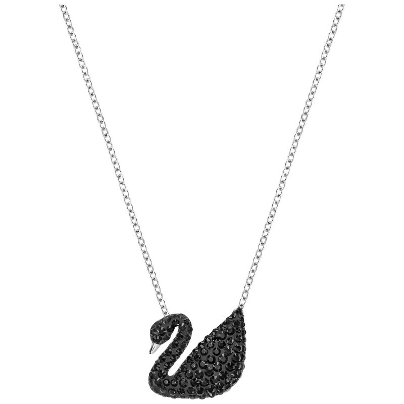 施华洛世奇(Swarovski) Iconic Swan黑天鹅 项链 送恋人 欧美风格 人造水晶 黑天鹅银色大码5347329