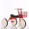 日系风格儿童三轮车宝宝脚踏车小孩自行车无印简约推杆手推童车1-5岁男孩女孩玩具车 红色