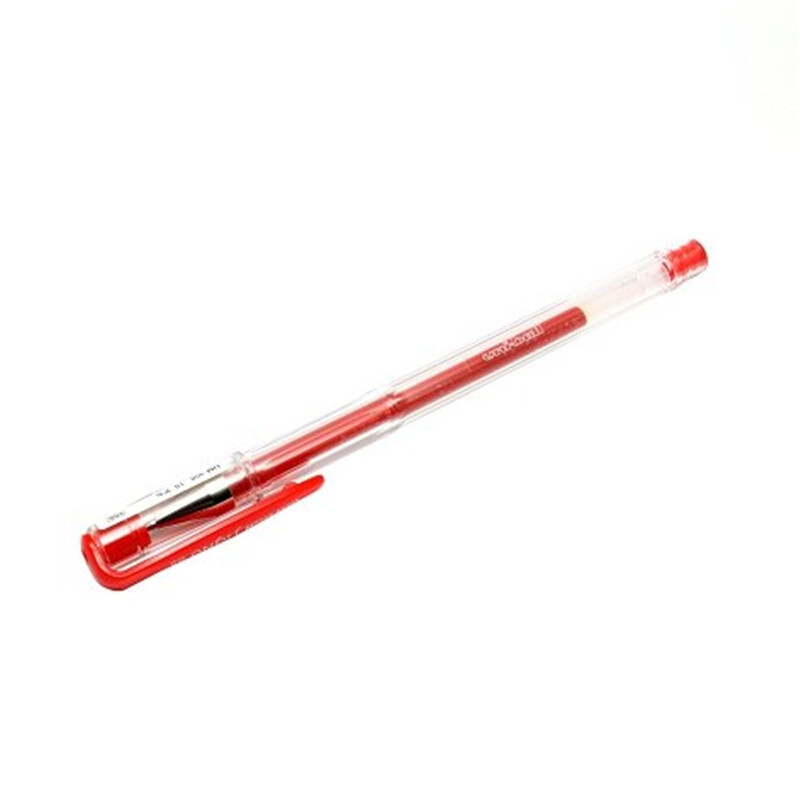 三菱(uni)UM-100中性笔 10支/盒 0.5mm签字笔 水笔 水性笔 签名笔 办公文具用品 红色