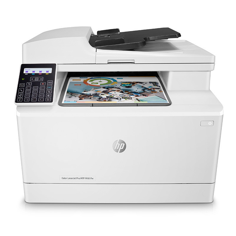 惠普(hp)Color LaserJet Pro MFP M181fw多功能彩色激光一体机(无线打印 复印 传真 扫描)