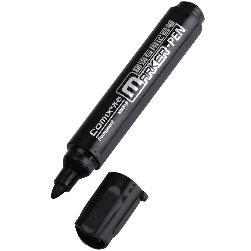 齐心（COMIX）MK818 记号笔 2.0mm 物流专用 黑色 单支装