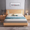 床 实木床 双人床 北欧宜家日式婚床 1.5米1.8米床 卧室家具c06# 1.8*2米+1个床头柜