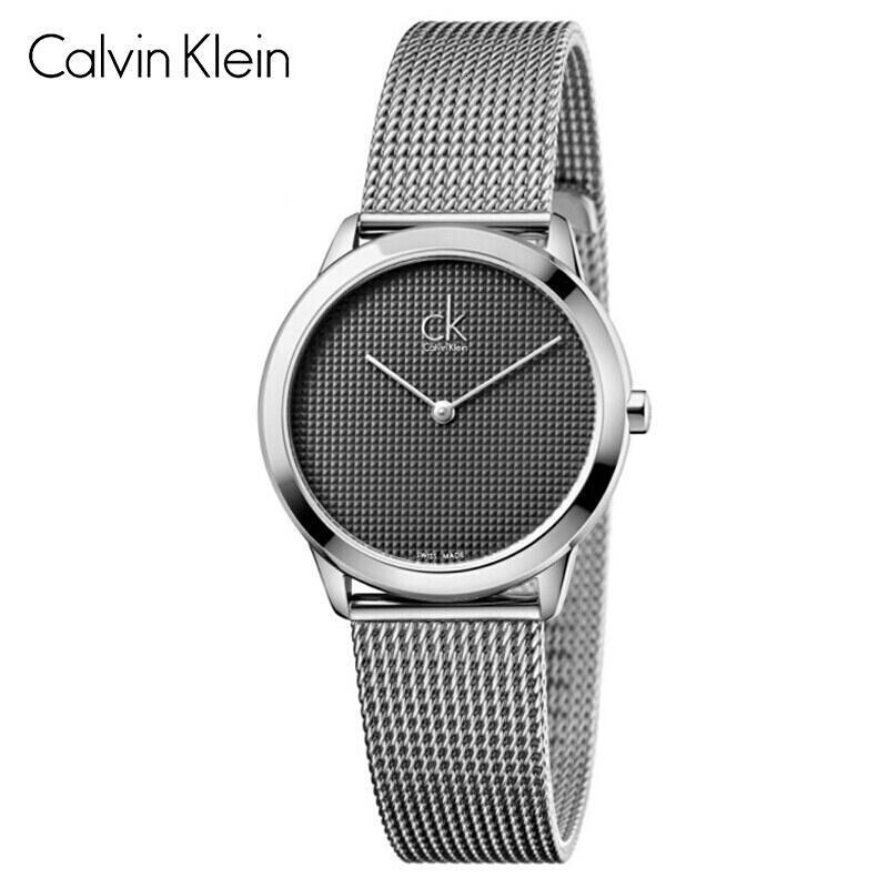 卡尔文·克莱恩(Calvin Klein) ck手表永恒系列米兰钢带石英表 男女腕表情侣表K3M2112X K3M2212X黑面中性款