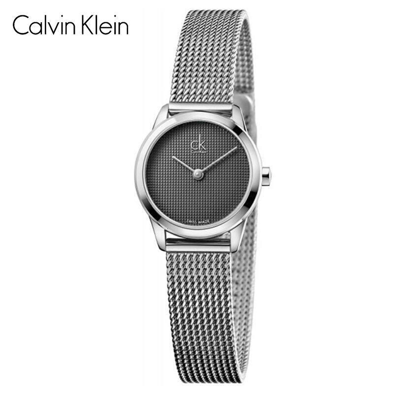 卡尔文·克莱恩(Calvin Klein) ck手表永恒系列米兰钢带石英表 男女腕表情侣表K3M2112X K3M2312X黑面小号女款