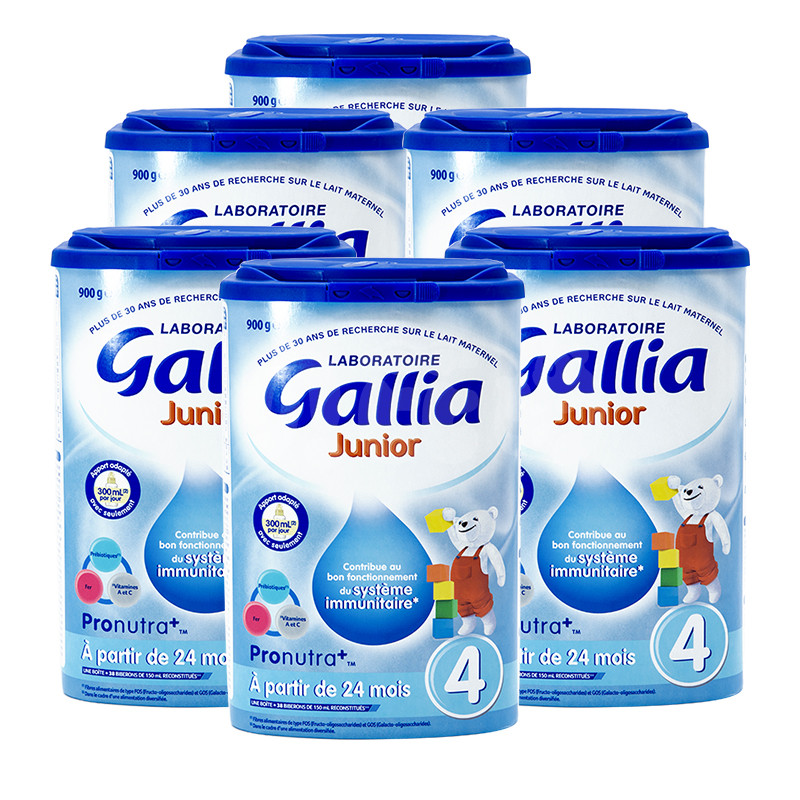 法国进口Gallia佳丽雅 4段奶粉900g*6罐