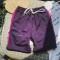 韩版夏季撞色字母印花宽松男生运动短裤潮流沙滩休闲裤 M 紫色