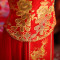 新娘敬酒服旗袍冬季女长袖夹棉婚礼中式红色结婚婚纱礼服加厚保暖_1_5 XXL 长袖款加对钗耳坠