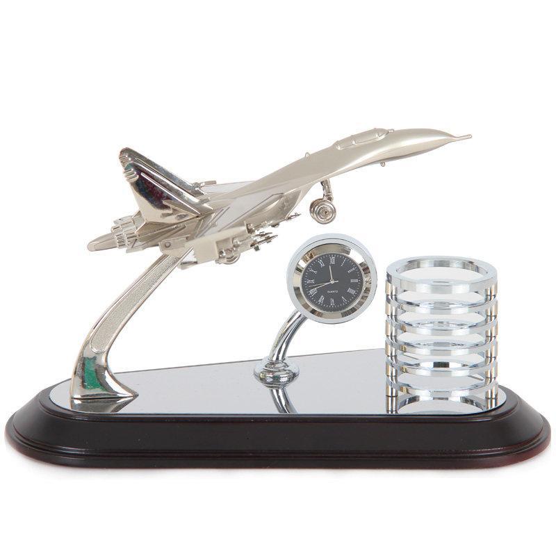飞机模型合金送领导办公桌摆件礼物简约现代笔筒创意礼品摆件_1_2 飞机模型2039
