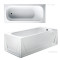 家用坐式浴缸DIY裙边浴缸亚克力嵌入式1.6米小户型迷你浴缸白色白色左裙边&asymp1.
